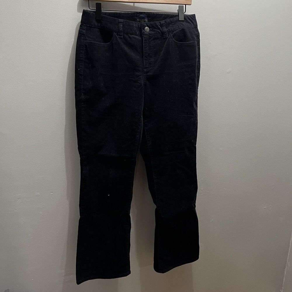Talbots Bootcut Pants Navy Jeans Size 8P Petite Corduroy Curvy